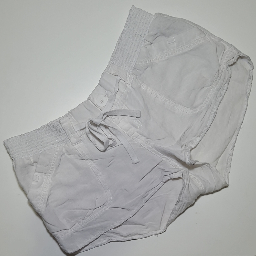 White Linen Shorts